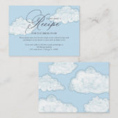 Carte D'accompagnement Demande de recette de douche de mariée Cloud moder (Devant / Derrière)