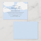 Carte D'accompagnement Demande de recette de douche de mariée Cloud moder (Devant / Derrière)