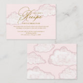 Carte D'accompagnement Demande de recette de douche de mariée Cloud moder (Devant / Derrière)