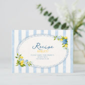 Carte D'accompagnement demande de recette de douche de mariée hydrangea b (Debout devant)