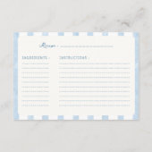 Carte D'accompagnement demande de recette de douche de mariée hydrangea b (Dos)