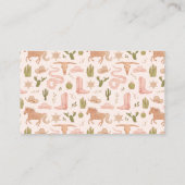 Carte D'accompagnement Demande de recette de douche de mariée occidentale (Dos)