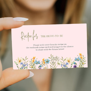 Carte D'accompagnement Demande de recette de douche fleur sauvage