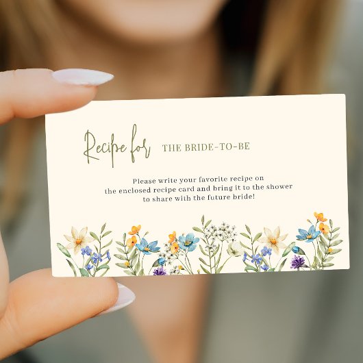 Carte D'accompagnement Demande de recette de douche fleur sauvage