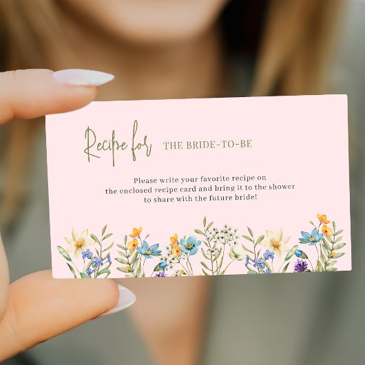 Carte D'accompagnement Demande de recette de douche fleur sauvage