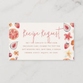 Carte D'accompagnement Demande de recette de douche nuptiale Citrus (Devant)