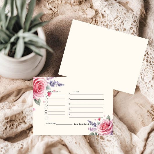 Carte D'accompagnement Demande de recette de douche nuptiale crème glacée