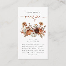 Demande de recette de douche nuptiale de citrouill