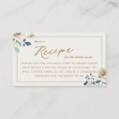 Carte D'accompagnement Demande de recette de douche nuptiale florale auto (Devant)