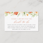 Carte D'accompagnement Demande de recette de douche nuptiale florale et c (Devant)