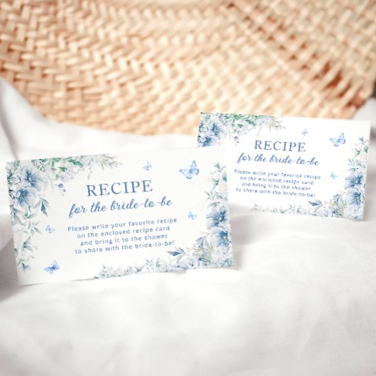 Carte D'accompagnement Demande de recette de Fête des mariées bleue