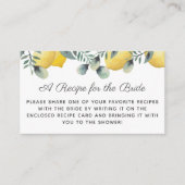 Carte D'accompagnement Demande de recette de Fête des mariées citrons et  (Devant)