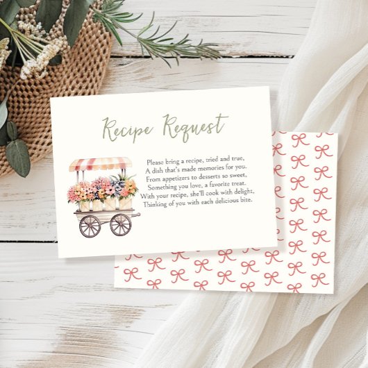 Carte D'accompagnement Demande de recette de Fête des mariées de marché f