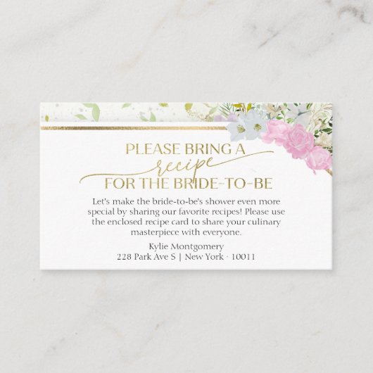 Carte D'accompagnement Demande de recette de Fête des mariées de printemp (Devant)