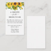 Carte D'accompagnement Demande de recette de Fête des mariées de tourneso (Devant / Derrière)