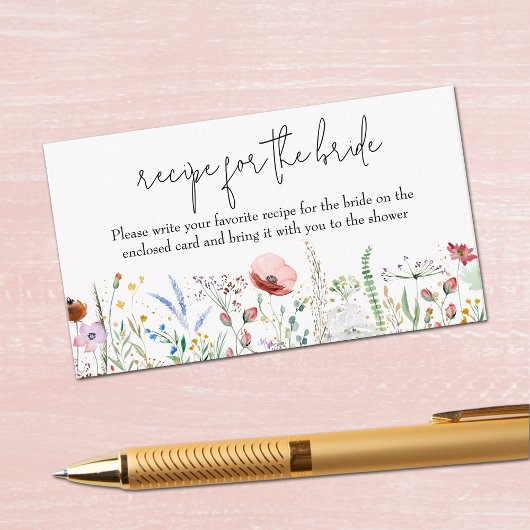 Carte D'accompagnement Demande de recette de Fête des mariées fleur sauva