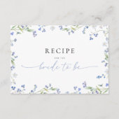 Carte D'accompagnement Demande de recette de Fête des mariées Florale Ble (Devant)