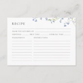 Carte D'accompagnement Demande de recette de Fête des mariées Florale Ble (Dos)