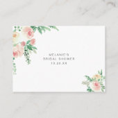 Carte D'accompagnement Demande de recette de Fête des mariées florale de  (Dos)