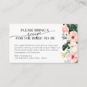 Carte D'accompagnement Demande de recette de Fête des mariées florale tro (Devant)