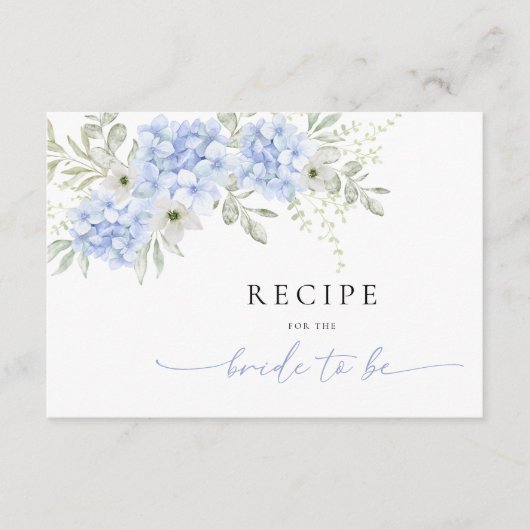 Carte D'accompagnement Demande de recette de Fête des mariées Hydrangea (Devant)