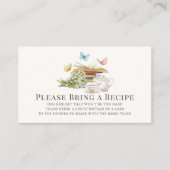 Carte D'accompagnement Demande de recette de Fête des mariées papillon No (Devant)
