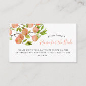 Carte D'accompagnement Demande de recette de Fête des mariées Peach (Devant)