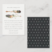 Carte D'accompagnement Demande de recette de flèche florale à plumes boho (Devant / Derrière)