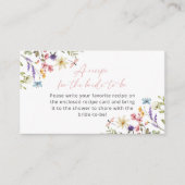 Carte D'accompagnement Demande de recette de Fleur sauvage papillon (Devant)