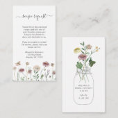 Carte D'accompagnement Demande de recette de Fleur sauvage Rustique Autom (Devant / Derrière)