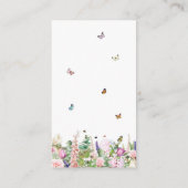 Carte D'accompagnement Demande de recette de fleurs et papillons (Dos)