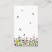 Carte D'accompagnement Demande de recette de fleurs sauvages et de papill (Dos)