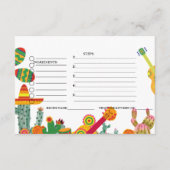 Carte D'accompagnement Demande de recette de la douche nuptiale taco bout (Devant)