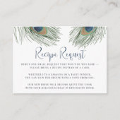 Carte D'accompagnement Demande de recette de mariage à la plume de paon (Devant)