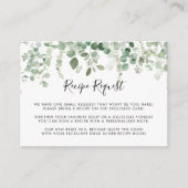 Carte D'accompagnement Demande de recette de mariage avec verdure d'eucal (Devant)