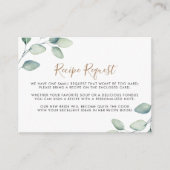 Carte D'accompagnement Demande de recette de mariage classique avec feuil (Devant)