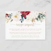 Carte D'accompagnement Demande de recette de mariage classique or burgund (Devant)