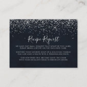 Carte D'accompagnement Demande de recette de mariage Confetti argenté   (Devant)
