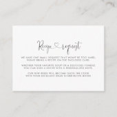 Carte D'accompagnement Demande de recette de Mariage de script Aimer (Devant)