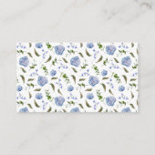 Carte D'accompagnement Demande de recette de mariage floral bleu  (Dos)