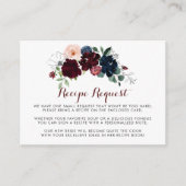 Carte D'accompagnement Demande de recette de mariage floral Boho Luxe  (Devant)