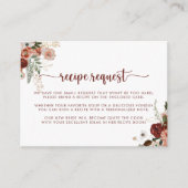 Carte D'accompagnement Demande de recette de mariage floral rustique or   (Devant)