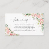 Carte D'accompagnement Demande de recette de mariage Rose Gold et Rose Bl (Devant)