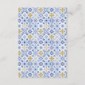 Carte D'accompagnement Demande de recette de mariage sur carreaux floraux (Dos)