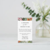 Carte D'accompagnement Demande de recette de mariage tropicale (Debout devant)