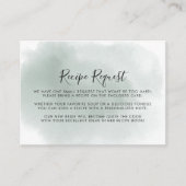 Carte D'accompagnement Demande de recette de mariage vert et blanc en cal (Devant)