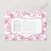 Carte D'accompagnement Demande de recette de thé Fleur sauvage rose nupti (Devant)