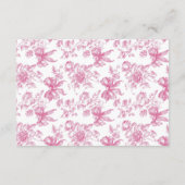 Carte D'accompagnement Demande de recette de thé Fleur sauvage rose nupti (Dos)