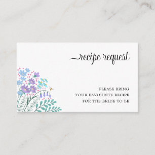 Carte D'accompagnement Demande de recette Elegant Fête des mariées Fleurs