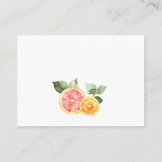 Carte D'accompagnement Demande de recette Festive Fleur Lumineuse Citrus (Dos)